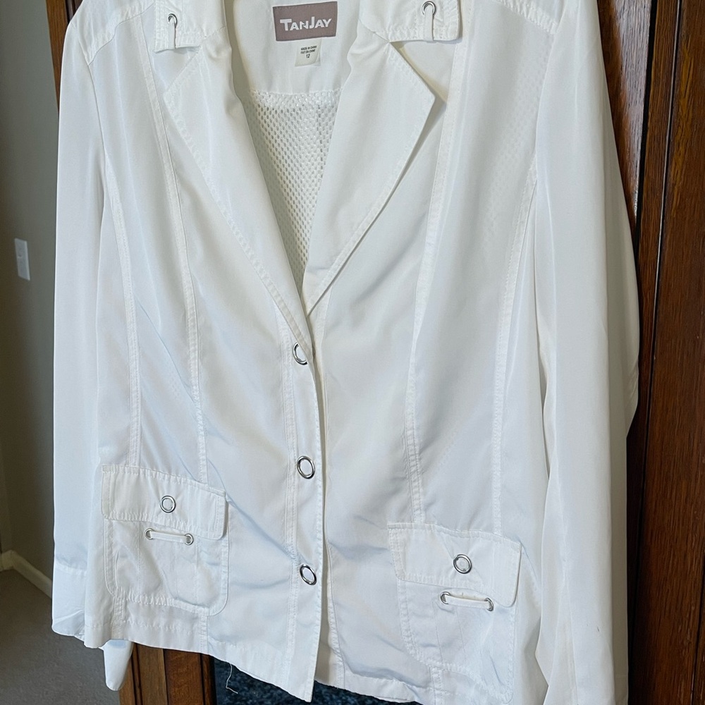 TanJay Women's White Jacket